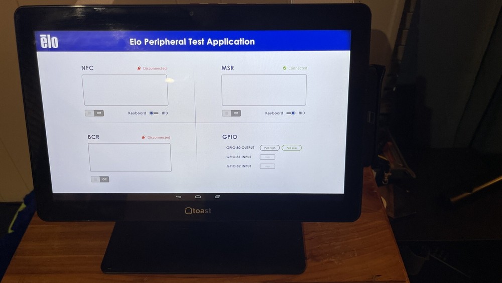 Toast / Elo Touch MSM8960 Android POS System W/ Credit Card Reader MSR. Working!
