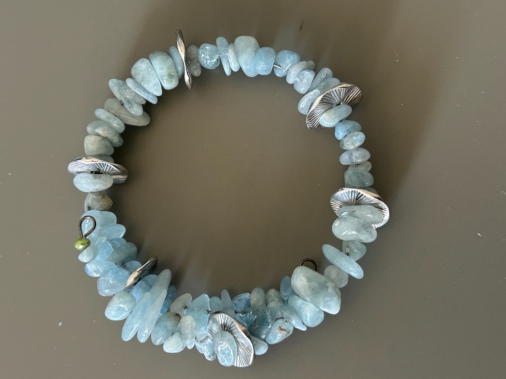 Chip Beed Wrap Bracelet 23016 - Blue