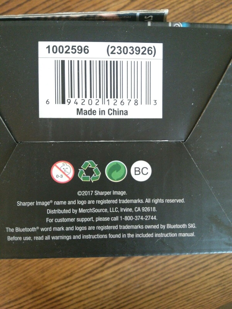 Sharper Image Bluetooth Music Stream Microphone Silver New in Packaging