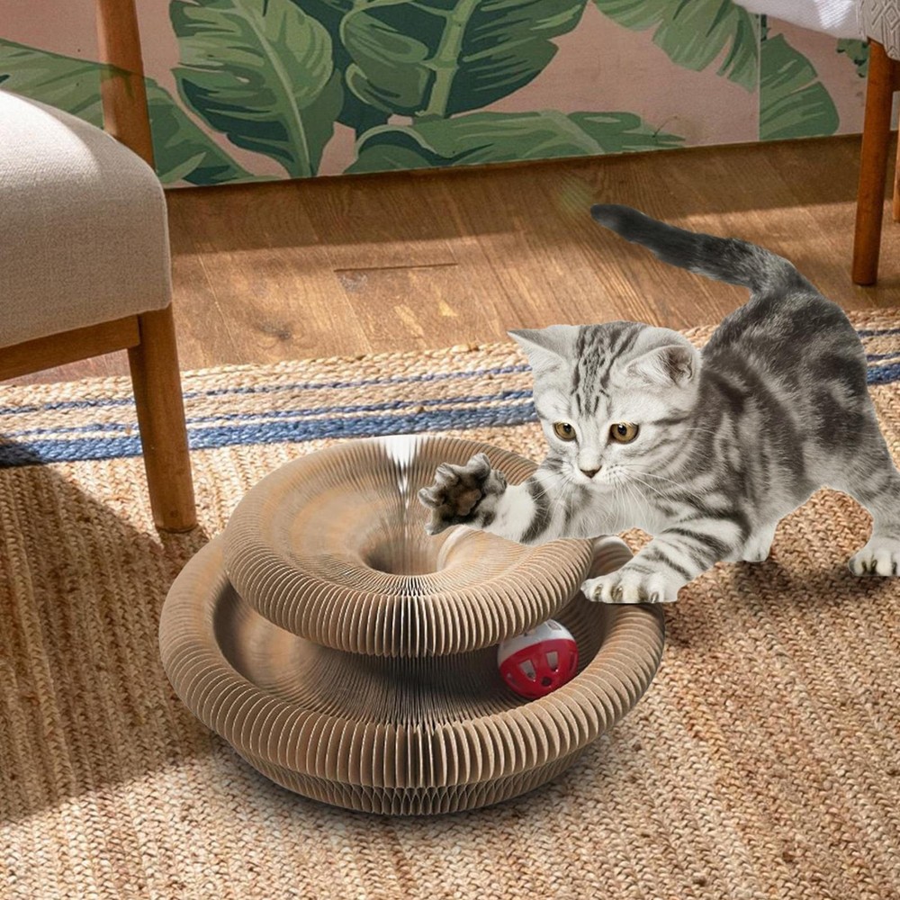 Cat Scratching Board Round Cat Corrugated Circular Interactive Cat Typical