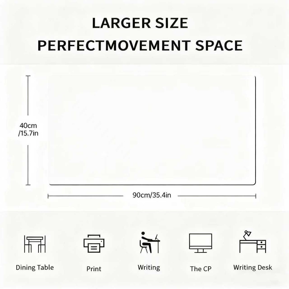 40*90cm1pc Digital Map Patterns HD Printed Pad for Desk, Multi Functional XXL Mo