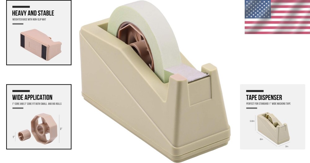 Practical 3" Core Tape Dispenser - Perfect for School, Office, or Crafting