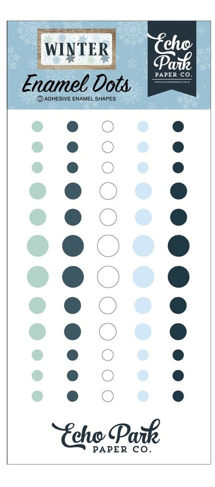 1 Pack Echo Park Paper WINTER Decorative Enamel Dots