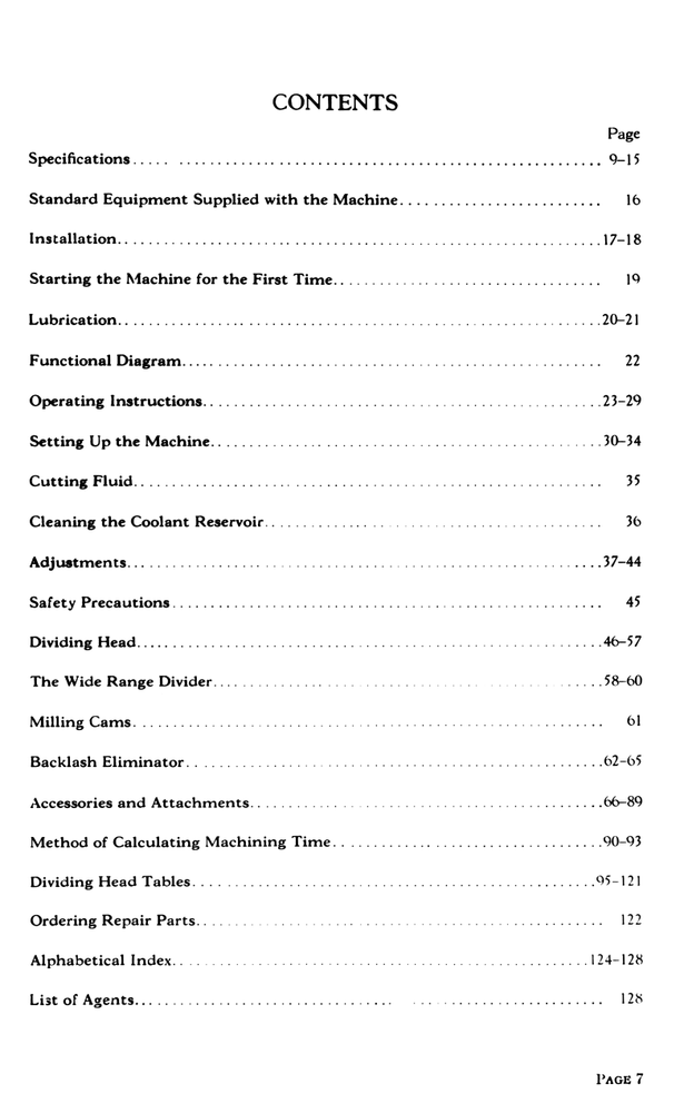Cincinnati 2, 3, 4 Dial Type Horizontal Vertical Milling Machine ER Manual 1229