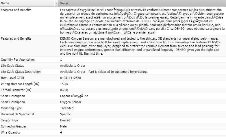 DENSO Upstream Oxygen Sensor for 2008-2014 GMC YUKON V8-5.3L