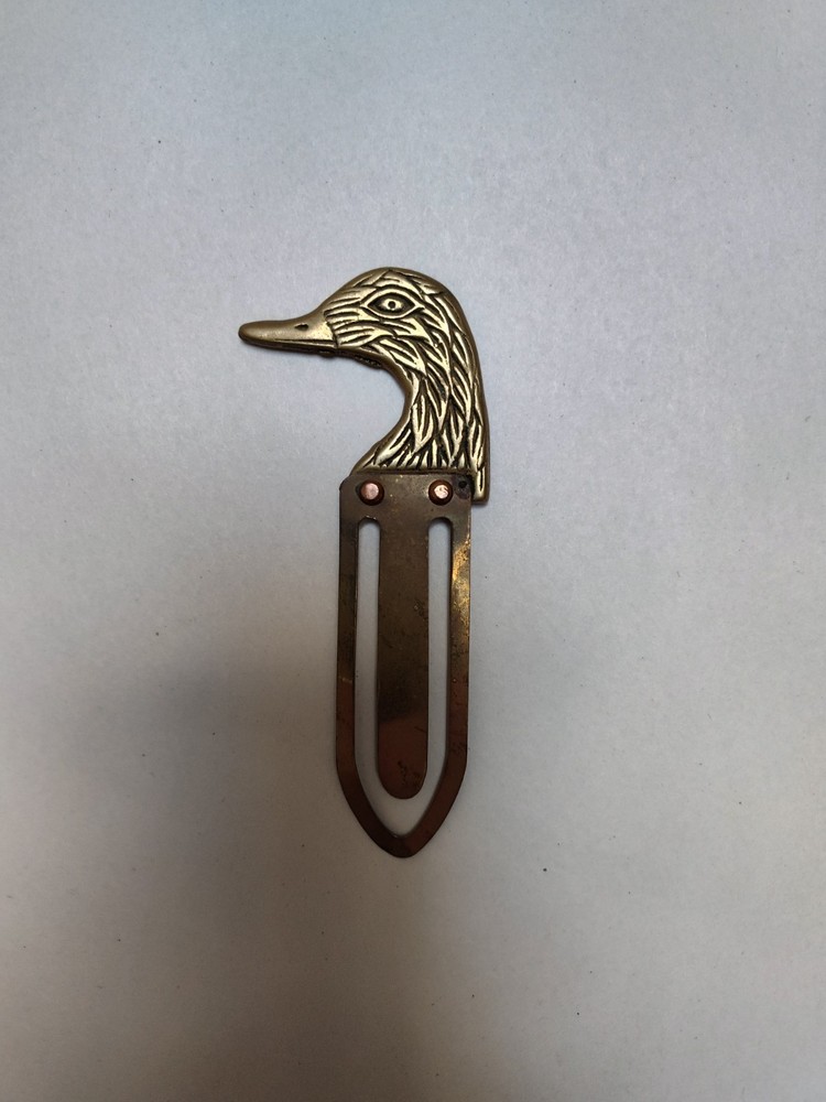 Bookmark, Duck head, Brass