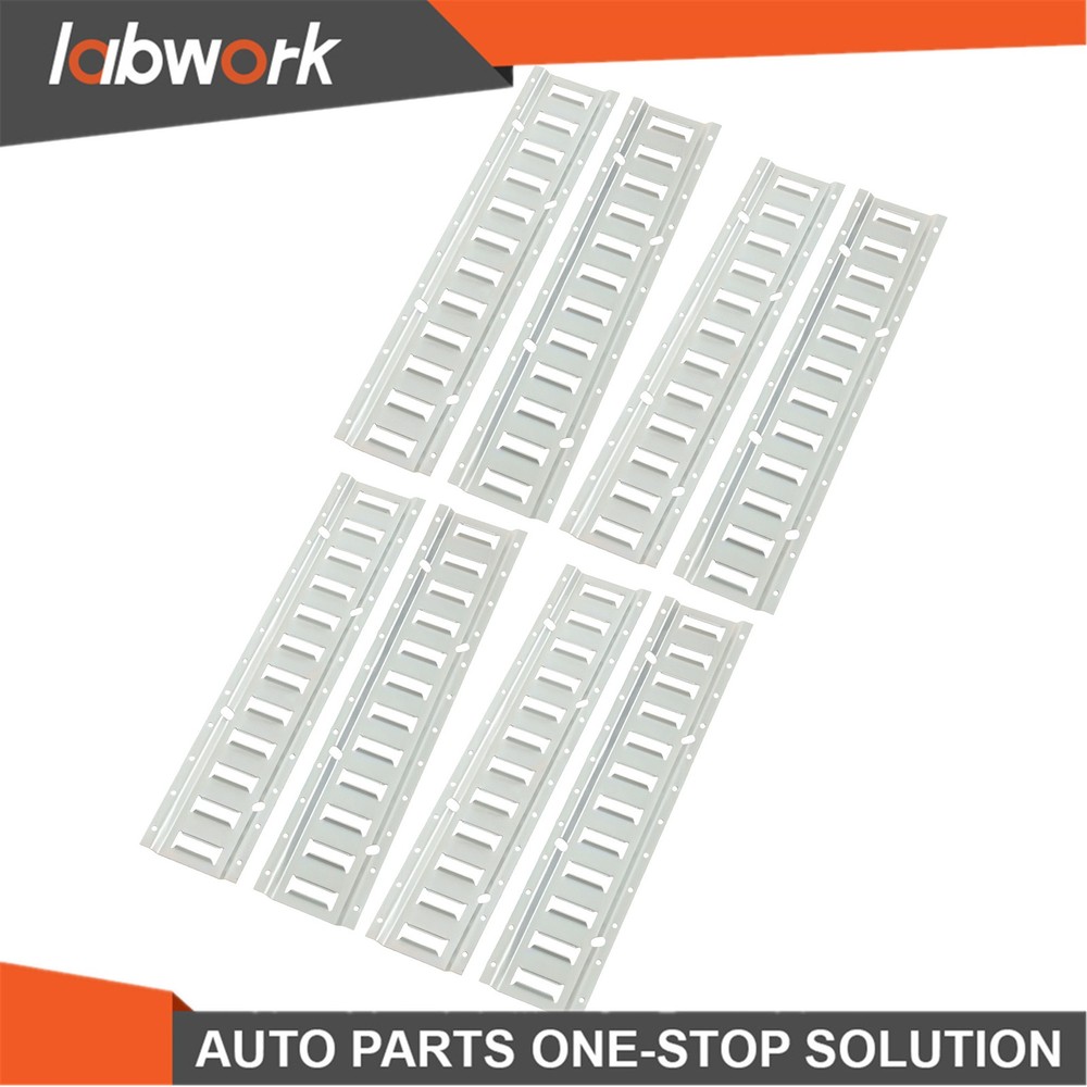 Labwork E Track Tie Down Rail Kit 8× 2' E-Track Bar Rails For Garages Trailers