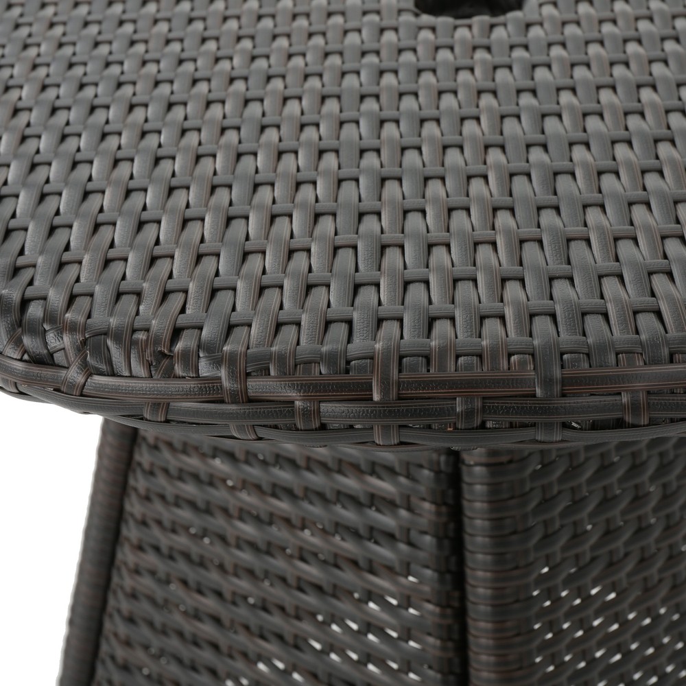 Round Wicker Outdoor Bistro Table