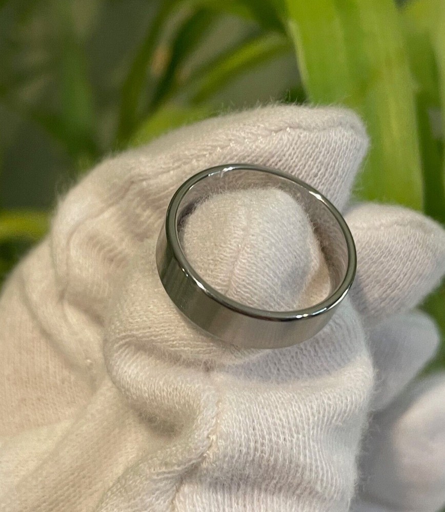 Low/Thin Flat Profile Ring, Titanium, Wedding Band, 6mm