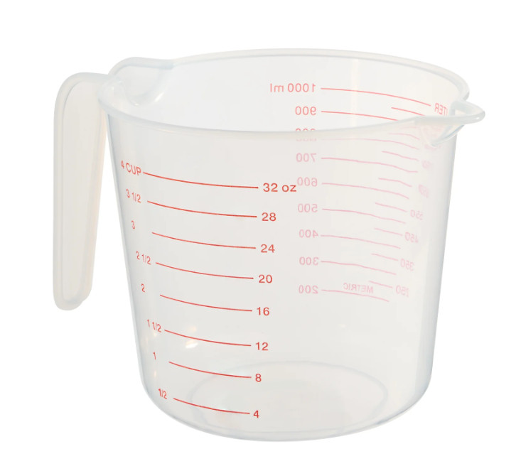 Mainstays 4 Cup PP Plastic Measuring Cup, 32 oz, Clear