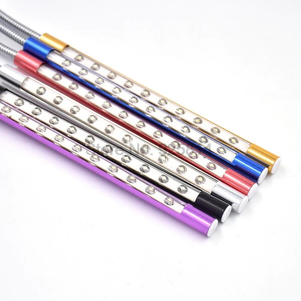 USB LED LIGHT / 10-LED's / FLEXIBLE LAMP / READING LIGHT color ( SILVER )