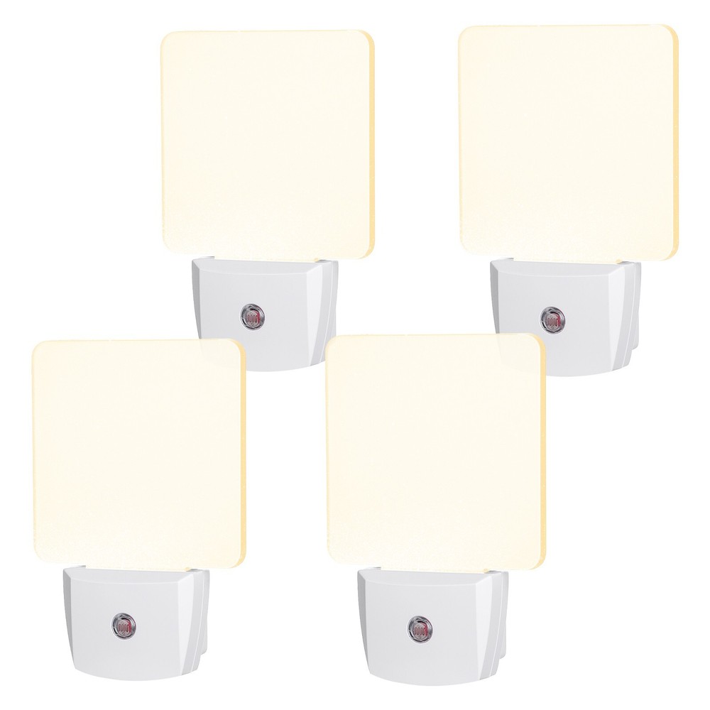 DEWENWILS 4 Pack Plug-in LED Night Light Light Sensor Automatic On Off Nightligh