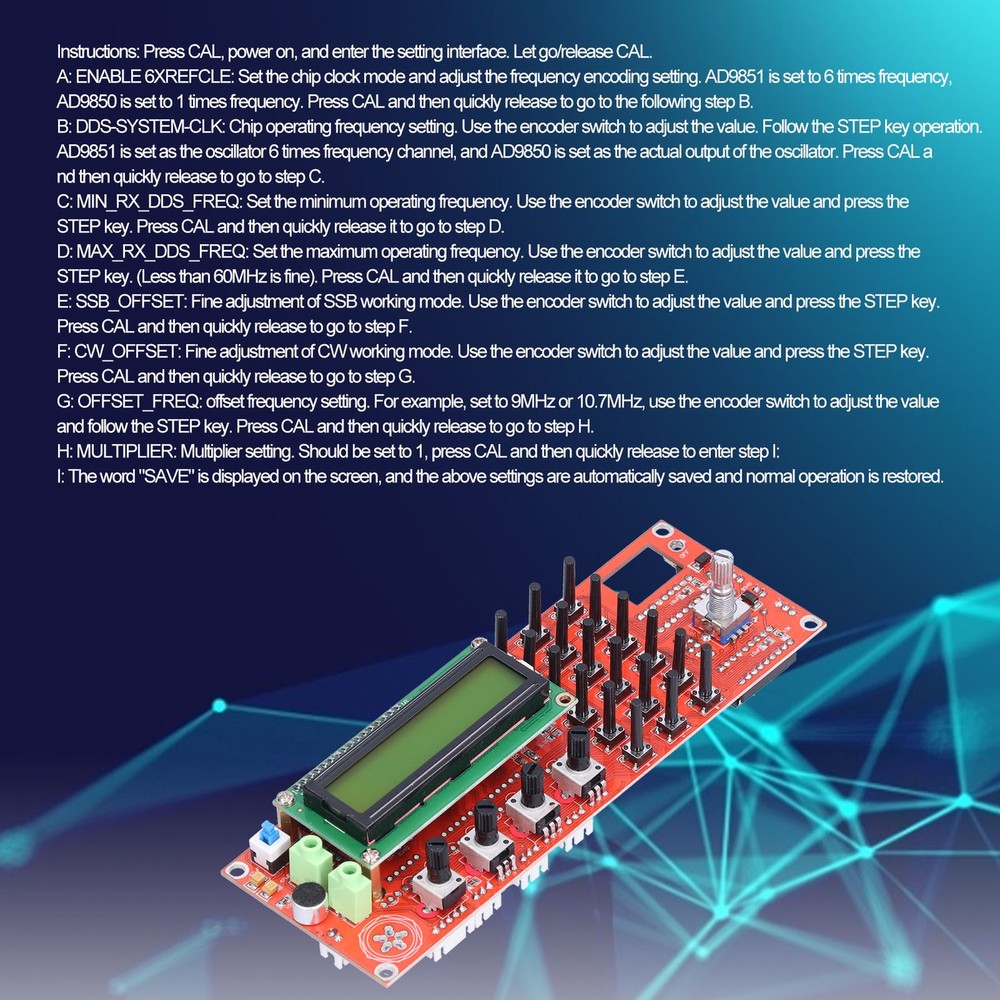 Shortwave DDS Generator Module PCB Radio Frequency Band Components AD985 0‑55MHz
