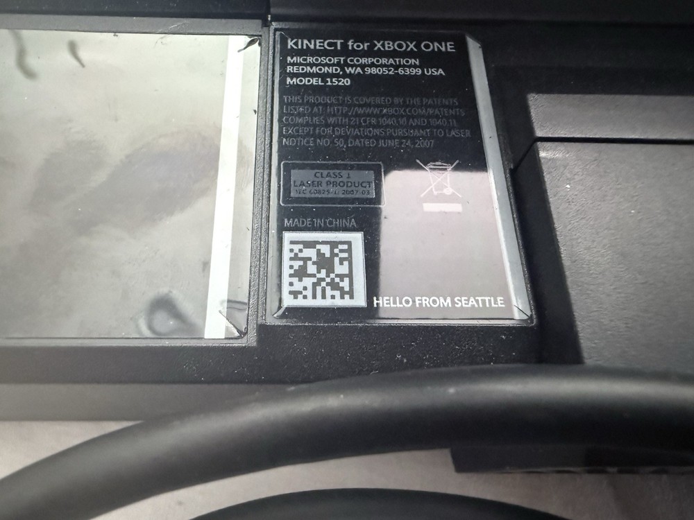 Kinect Xbox One Microsoft Wired Motion Sensor Black Model 1520 OEM Used