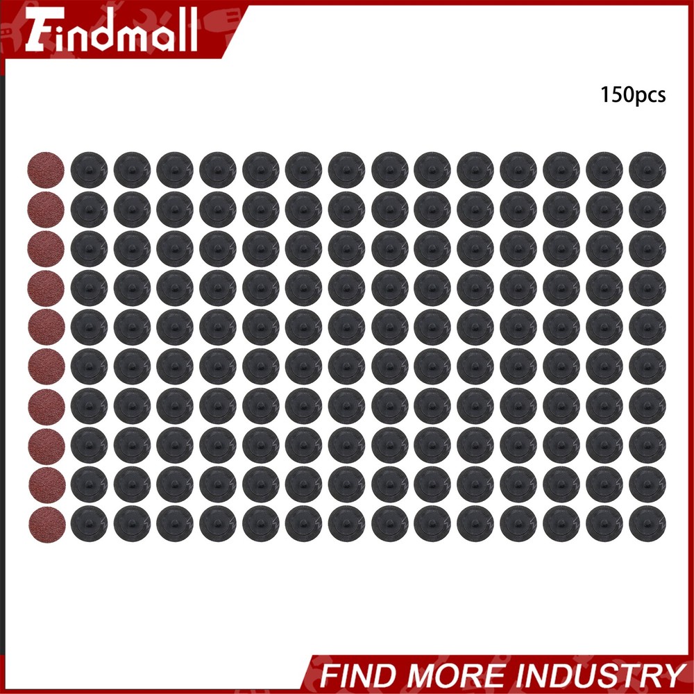 Findmall 150 Pieces 2 Inch Medium Sanding Discs 36 Grit Roll Lock Discs