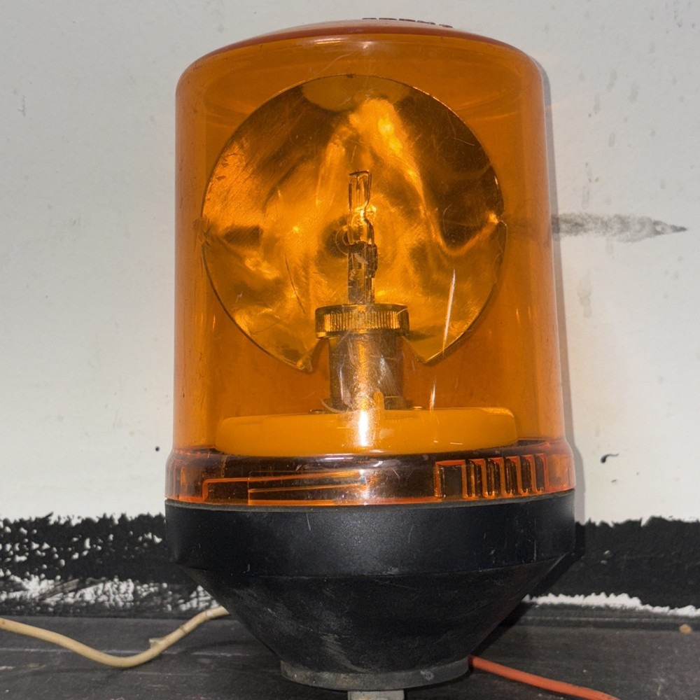 Lucas Amber Light BL6 Beacon Warning Light Tested Working Needs REWIRED
