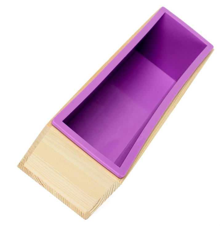 Silicone Soap Molds Kit-42 oz Wooden Silicone Soap Rectangular Mold with Stai...