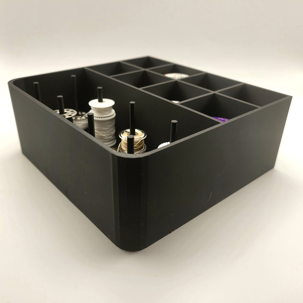 Thread and Bobbin Organizer For Sewing Holds Up To 8 Thread Spools And 40 Bobbin