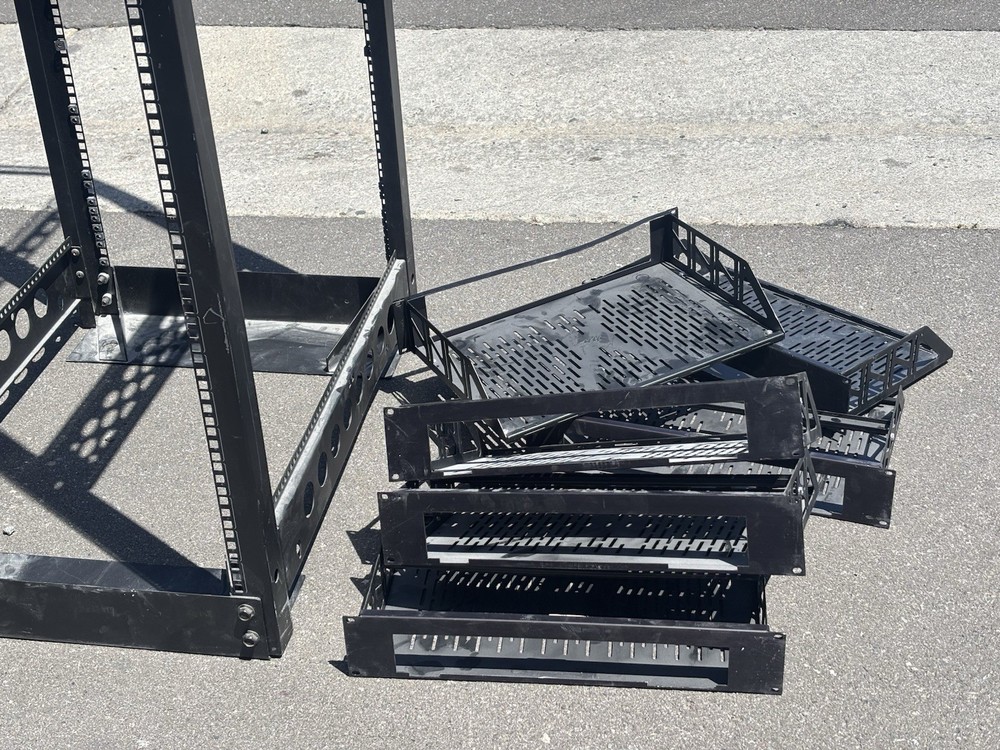 Middle Atlantic 2 Tall Racks With 9 Shelves