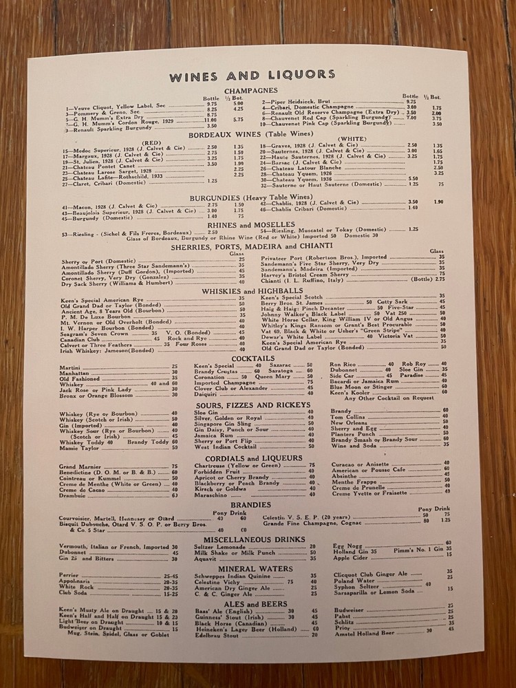 Marvelous Ms. Maisel Prop - Restaurant Menu Prop