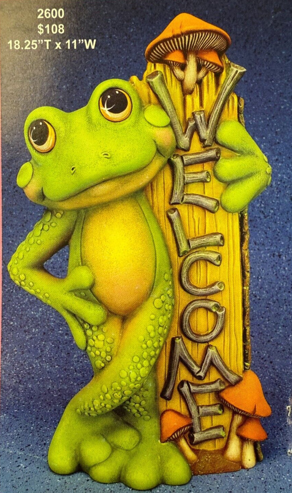 VINTAGE CLAY MAGIC CERAMIC MOLD #2600 WELCOME FROG