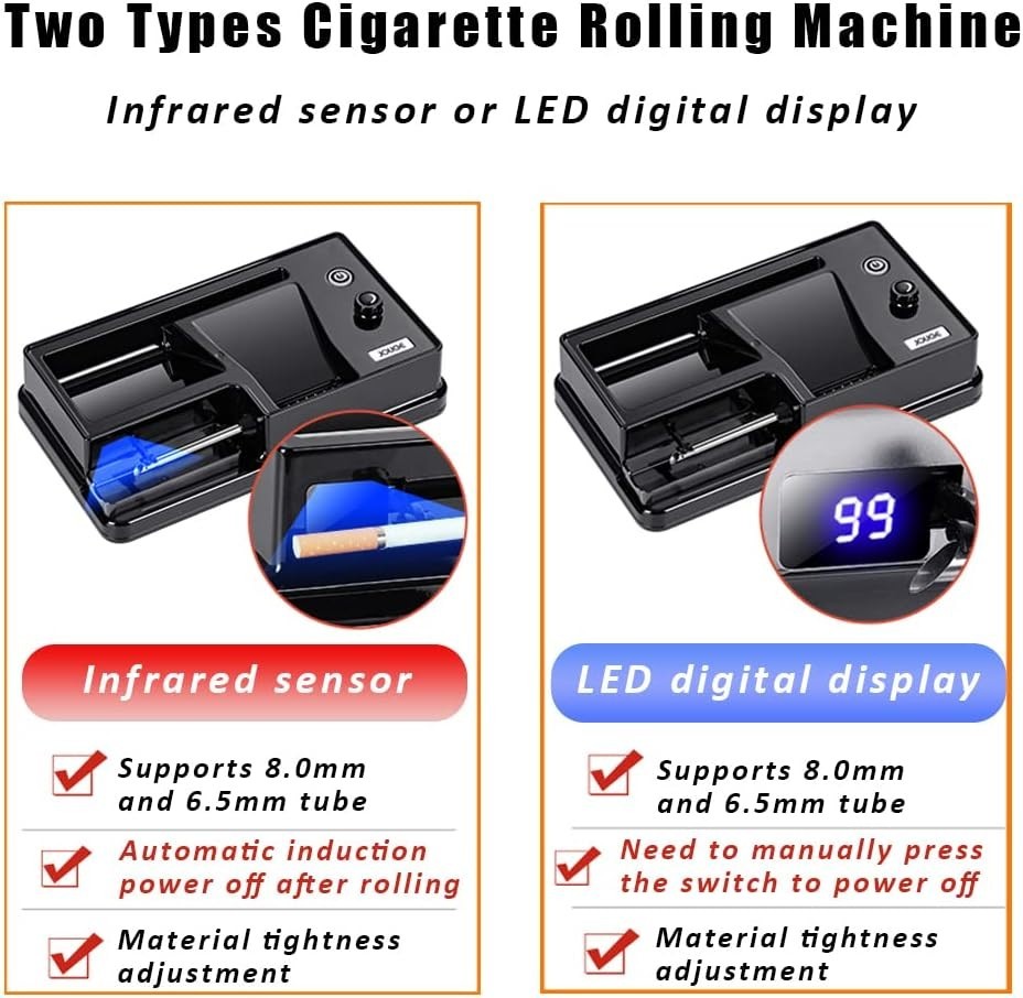 Electric Cigarette Rolling Machine Portable Automatic Infrared Sensing Maker ...