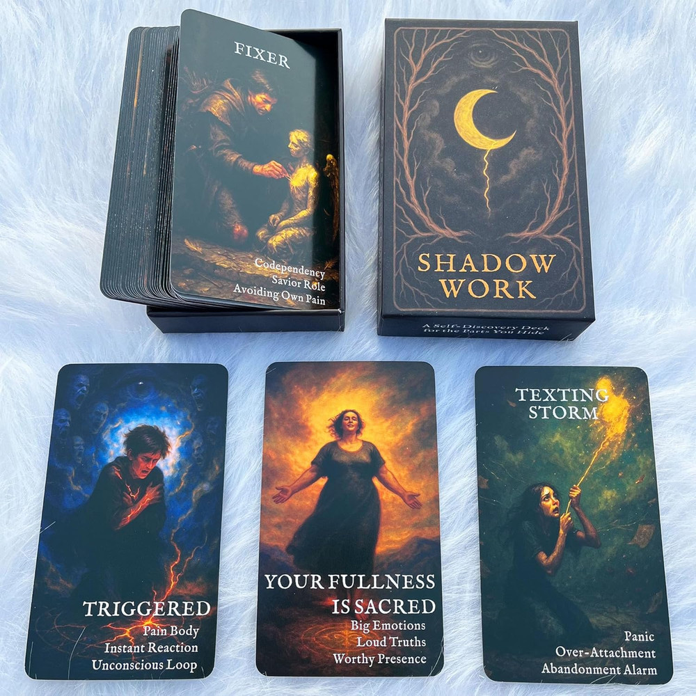 Shadow Work Oracle Deck, 54 Healing Oracle Cards for Beginners, Self-Discovery C