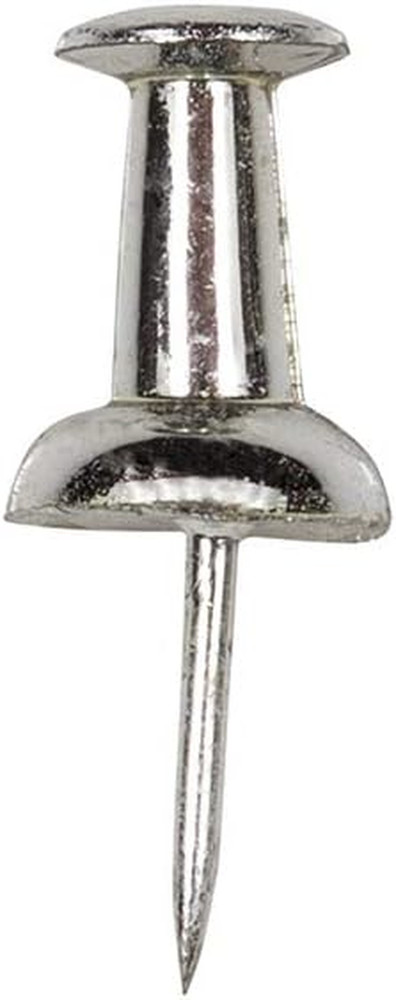 JAM PAPER Colorful Push Pins - Silver Pushpins - 100/Pack
