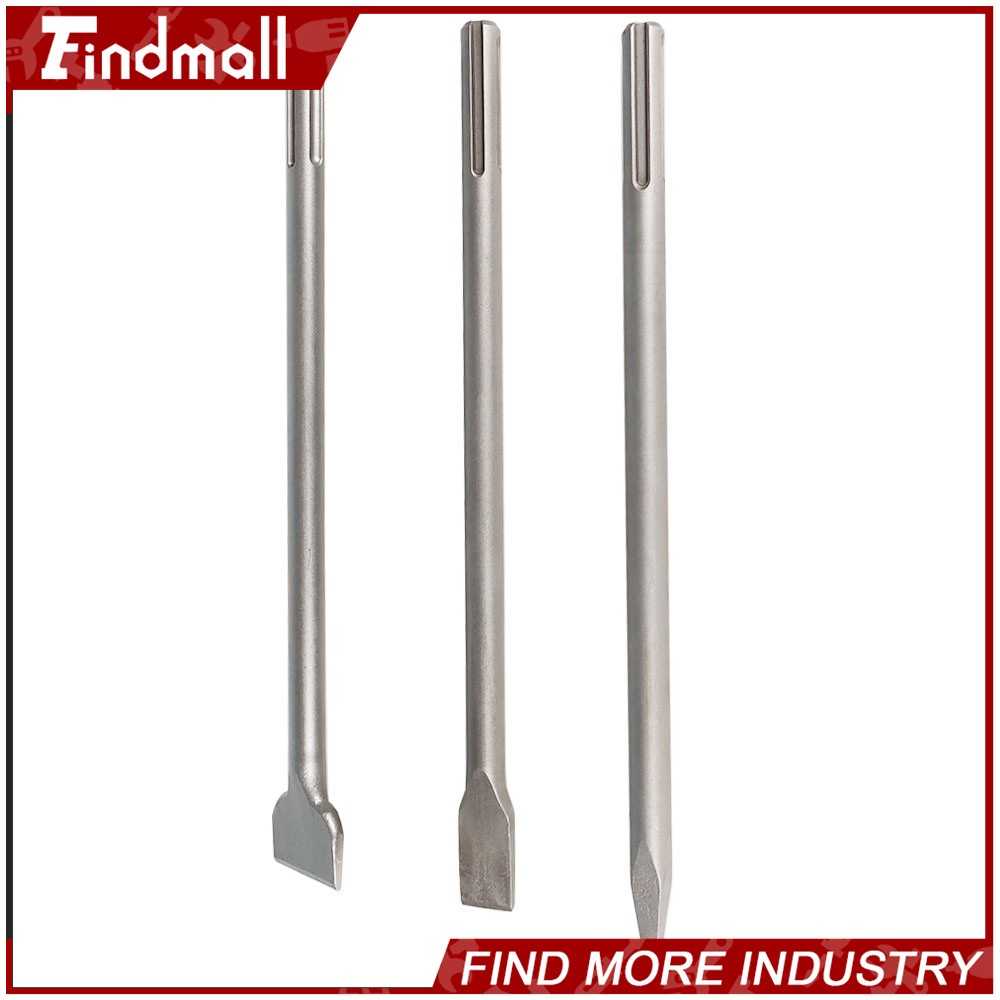 Findmall 3 Pack SDS Max Chisel Rotary Hammer Drill Chisel Bits Set For Drilling