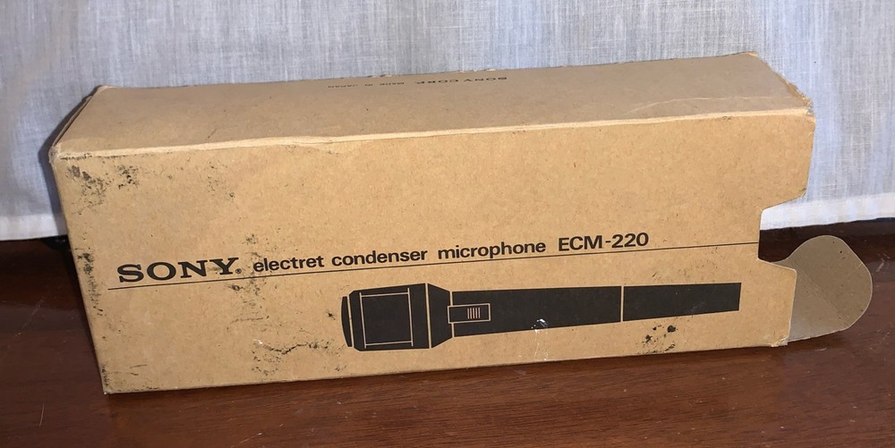 SONY ELECTRET CONDENSER MICROPHONE ECM 220 ~ IN BOX