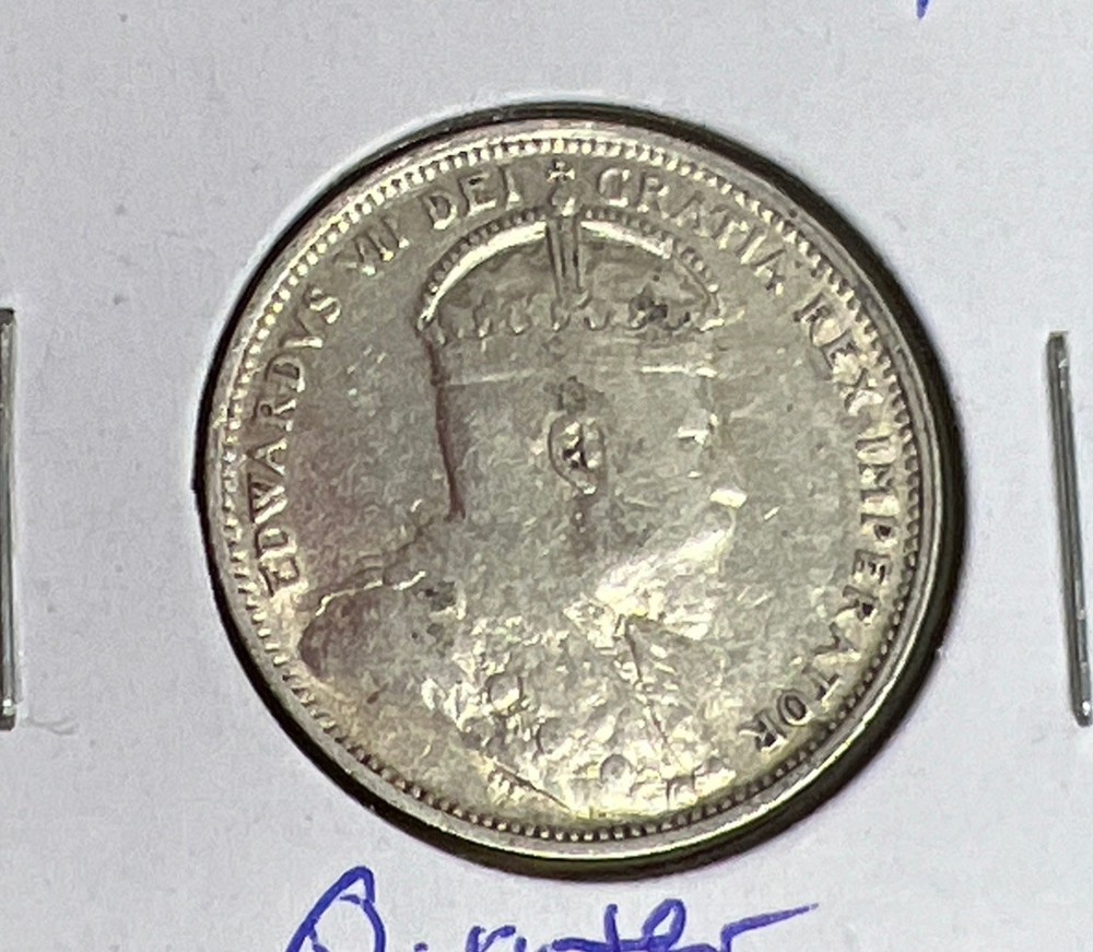 1907 Canada 25 Cents Silver Coin