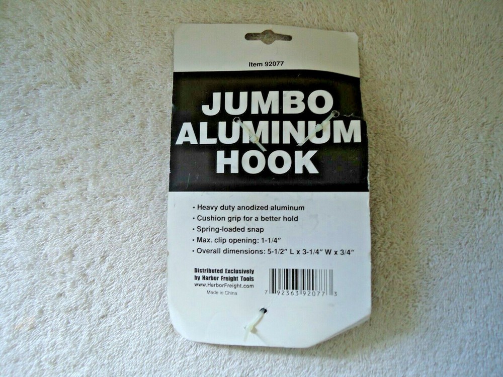 " NOC " Heavy Duty Anodized Aluminum Jumbo Multi Use Hook " GREAT MULTI USE ITEM