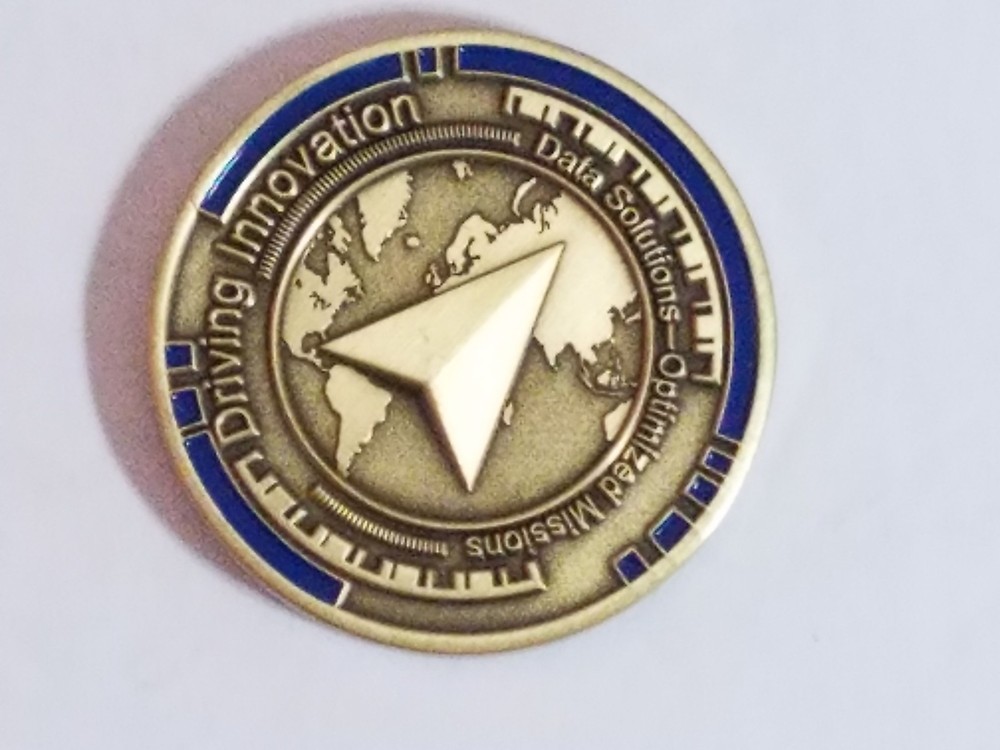 Jeppesen Driving Innovation Data Solutions Optimized Missions Challenge Coin