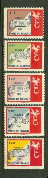 Paraguay Europa , 5 stamps