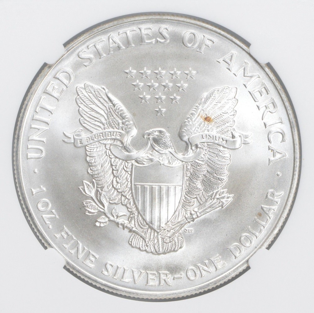 MS69 1996 American Silver Eagle NGC Brown Label