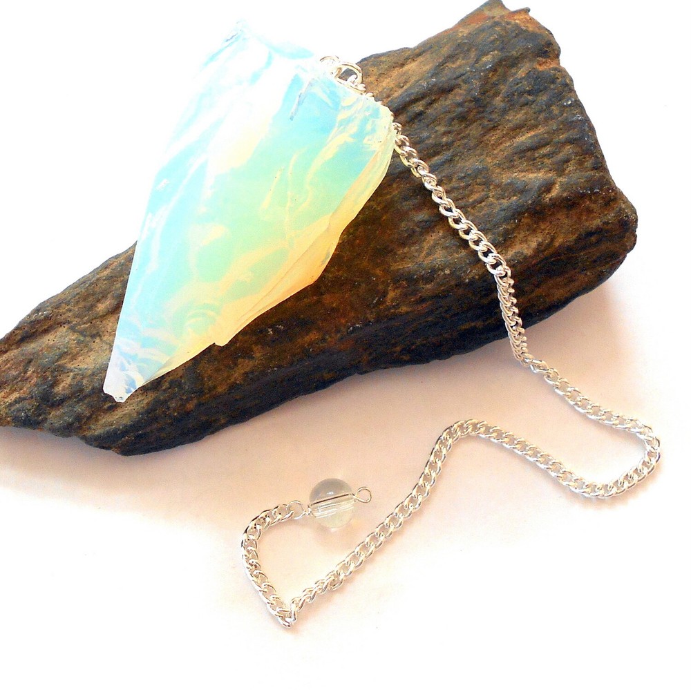 Raw Opalite Crystal Pendulum for Divination and Dowsing