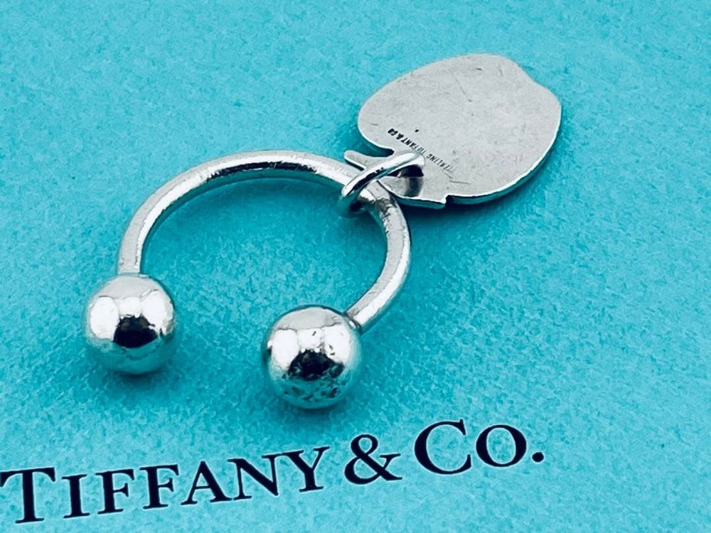 f262 Tiffany & Co. Apple Keyring Keychain 925 Apple