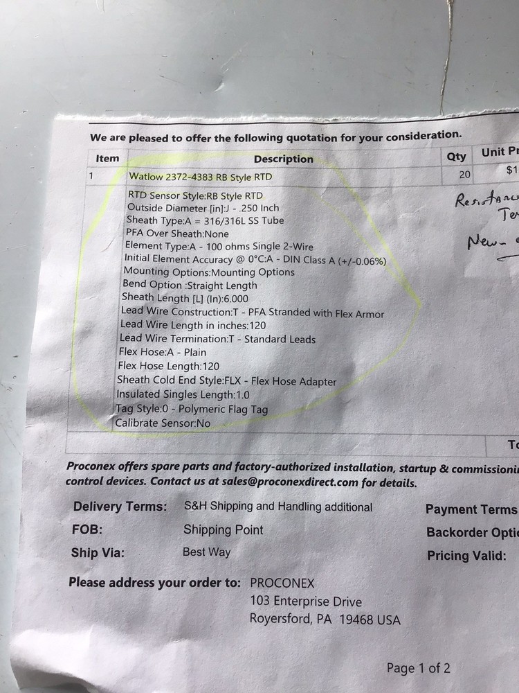 Thermocouple- Watlow 2372-4383