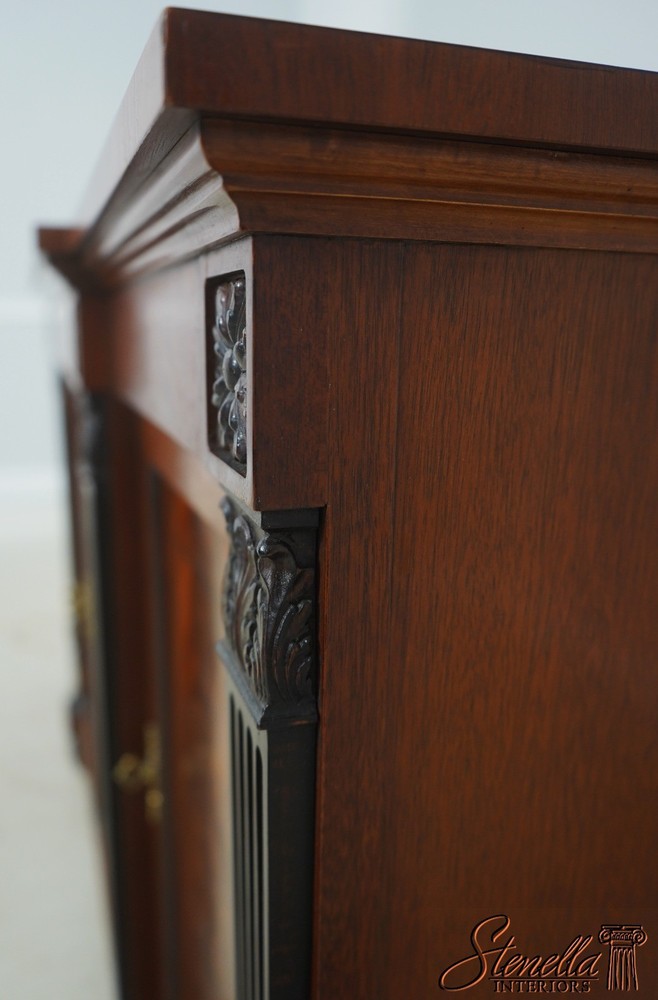 71664: BAKER Neoclassical Mahogany Sideboard w. Black Highlights