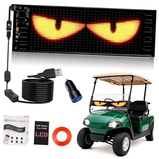 LED Light Signs for Car, 7”x3” Flexible USB 5V Bluetooth APP Control Full