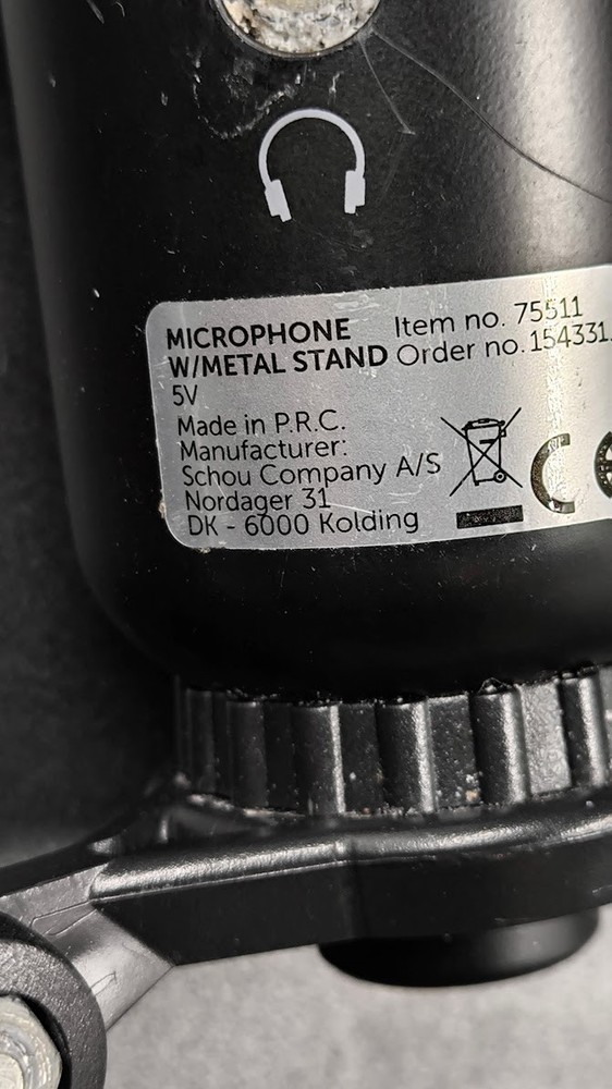 Nor-Tec 75511 Microphone Used Working Black