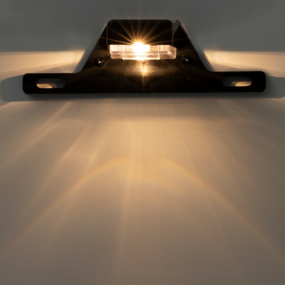 RV License Plate Holder Bracket with Light Surface Mount 12V Lamp SAE