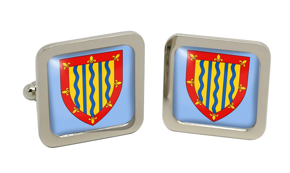 Cambridgeshire (England) Square Cufflink in Chrome Box