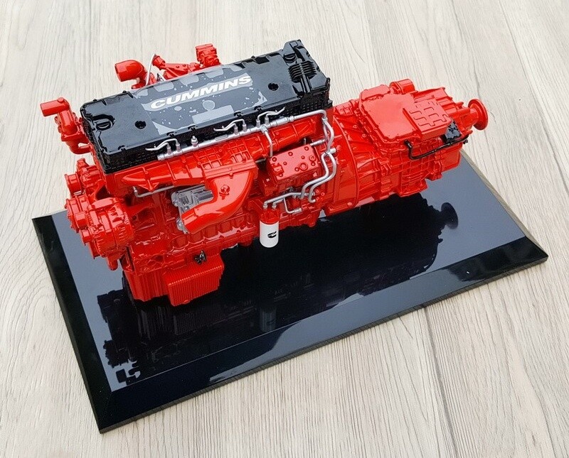 1:10 Cummins M15 Engine Transmission Construct Machine Equipment Diecast Model