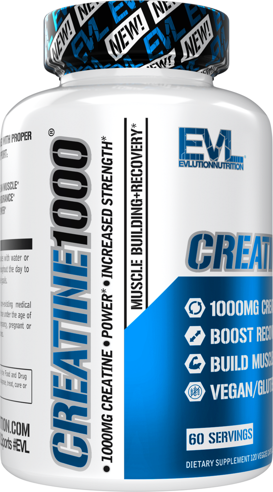 Evlution Nutrition Creatine1000 - 1g Creatine Monohydrate - 60 Servings