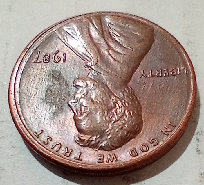 1987 Philadelphia Cent Uneven Field Errors Near Rim