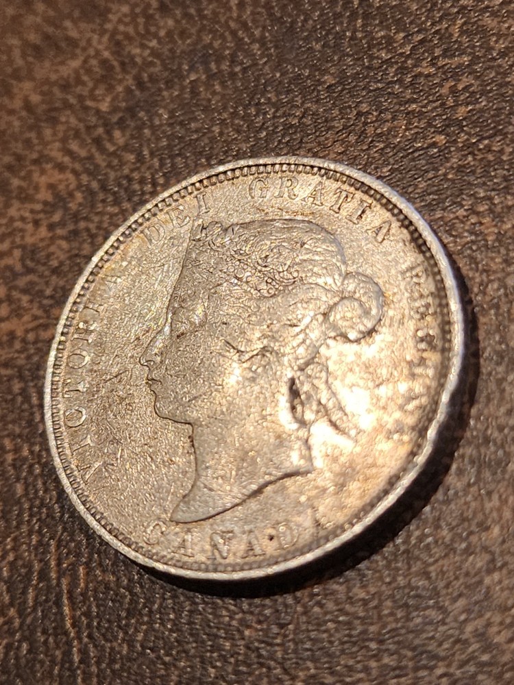 1881H Canada 25 Cents Silver Coin