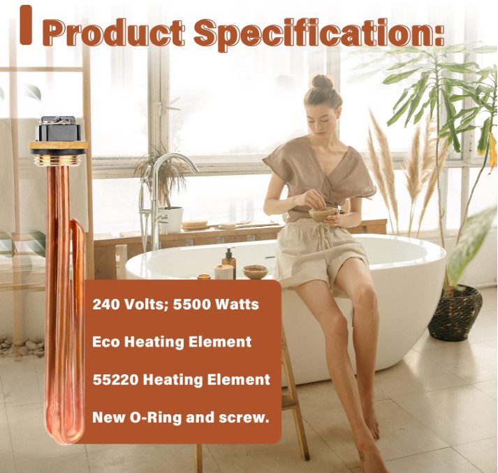 Heater Element 55220 Replacement for E'co Pou 6/Eco 8/Eco 11 Electric Tankless