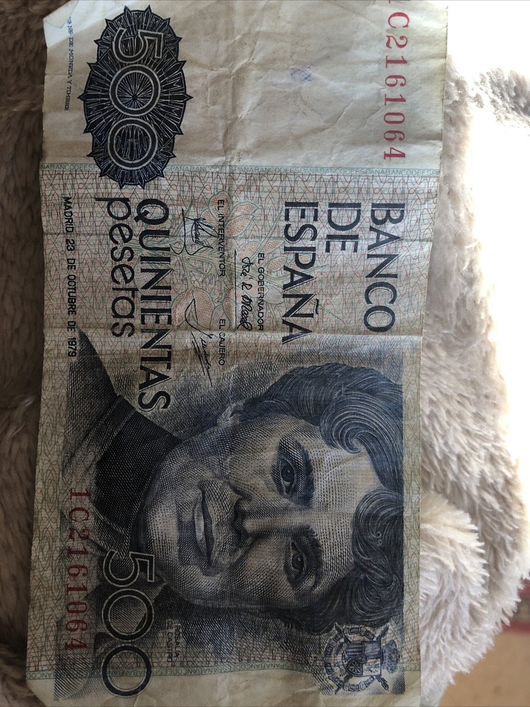 500 banco de españa pesets 1973