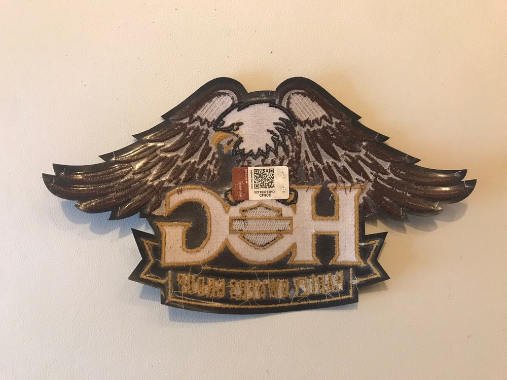 Large 10 3/4" Harley Davidson Owners Group Patch HOG Eagle Jacket Vest Wings